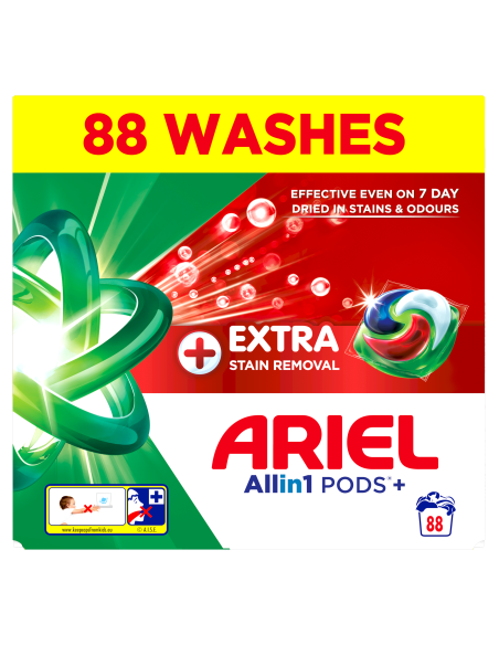 Ariel All-in-1 PODS +Extra Clean Power Pesukapslid, 88 Pesukorda