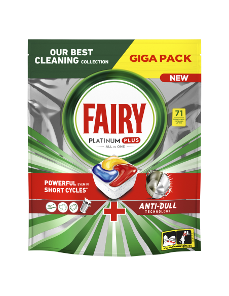 KAST 3 tk! Fairy Platinum Plus All in One Nõudepesumasina Tabletid Lemon, 71 tk