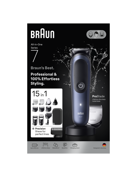 AIO7580 Braun Trimmeri Komplekt 15in1 piirel