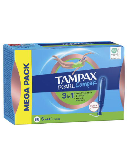 Tampax Compak Pearl Super Tampoonid Aplikaatoriga, 36 tk 