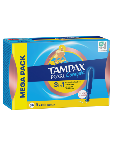 KAST 4 tk! Tampax Compak Pearl Regular...
