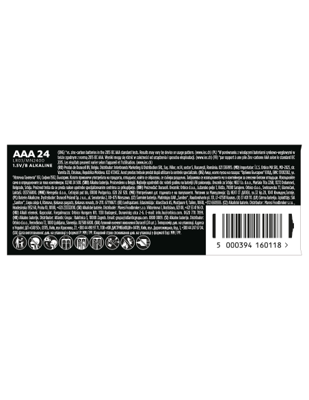 Duracell patarei AAA/MN2400 24 tk