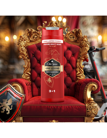 Old Spice Epic Legend Meeste Dušigeel Ja Šampoon, 400 ml