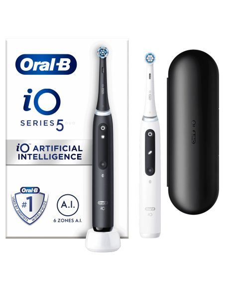 iOG5d.2J6.2K Oral-B iO5 elektriline hambahari Duo Pack Matt Black+Quite White