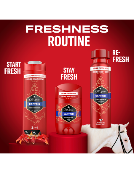 KAST 3 tk! Old Spice Captain meeste pulkdeodorant 2x50 ml