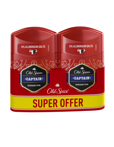 Old Spice Captain Meeste Pulkdeodorant, 2x50 ml