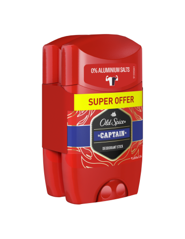 Old Spice Captain Meeste Pulkdeodorant, 2x50 ml