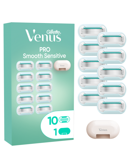 KAST 20 tk! Gillette Venus Pro Smooth Sensitive 10 vahetustera ja terade hoidik
