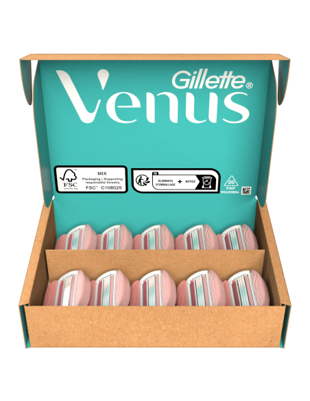 Gillette Venus ComfortGlide Spa Breeze Raseerija Varuterad, 10 tk