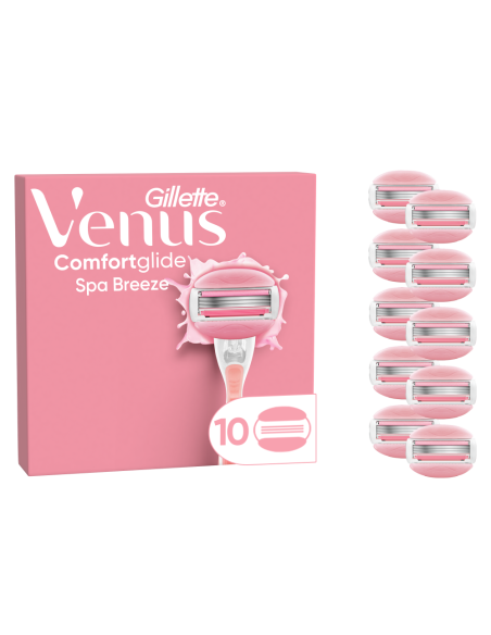 Gillette Venus ComfortGlide Spa Breeze Raseerija Varuterad, 10 tk