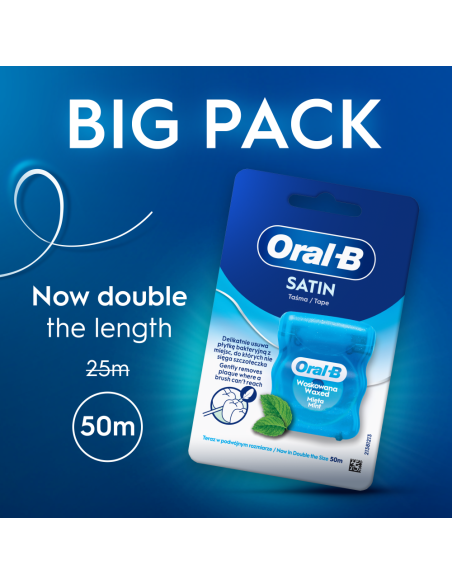 KAST 144 tk! Oral-B Satin Tape Mint vahatatud hambaniit 50 m