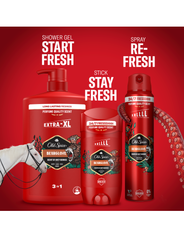 KAST 4 tk! Old Spice Bearglove Meeste Dušigeel...