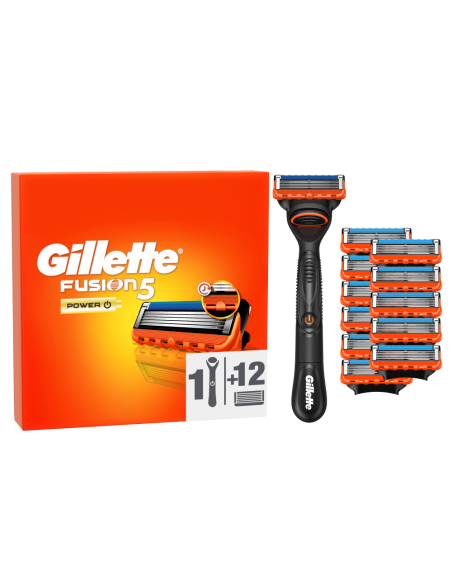 KAST 13 tk! Gillette Fusion5 Power Raseerija Meestele + 12 Tera