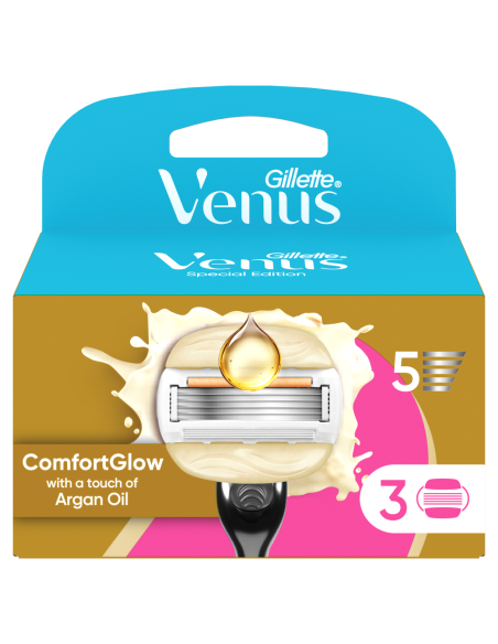 KAST 10 tk! Gillette Venus ComfortGlow Argan Oil 3 Vahetustera