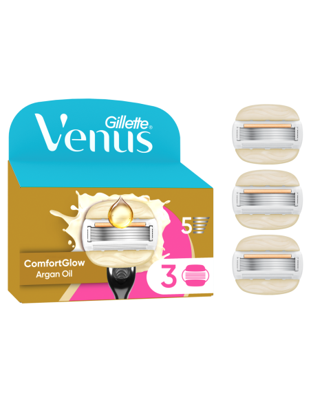 Gillette Venus ComfortGlow Argan Oil 3 Vahetustera
