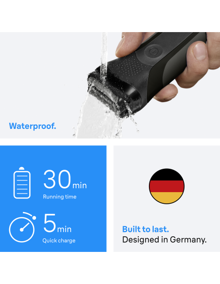 300s Braun Series 3 laetav pardel, must