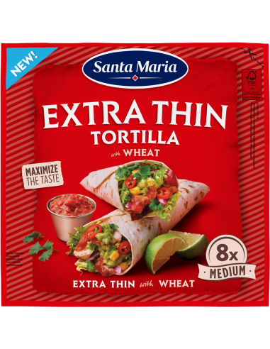 Santa Maria eriti õhukesed nisutortillad 244 g