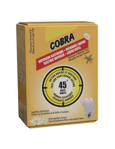 Cobra elektriline sääsetõrjeaparaat vedelik 45 ööd