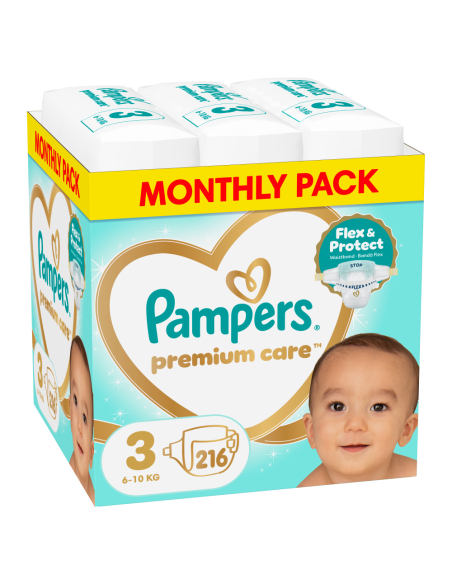 Pampers Premium Care teipmähkmed suurus 3 (6-10 kg) 216 tk