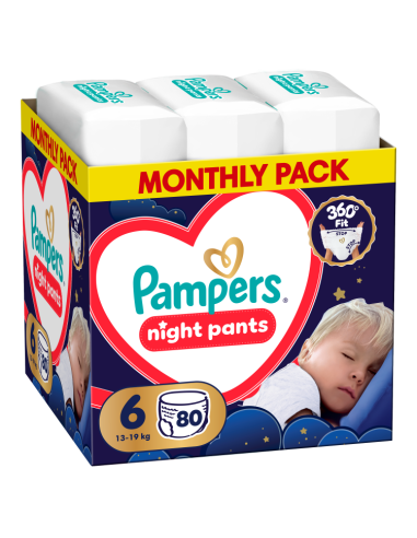 Pampers Night Pants püksmähkmed suurus 6 (80 tk)