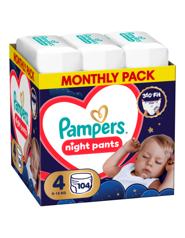 Pampers Night Pants püksmähkmed suurus 4 (104 tk)