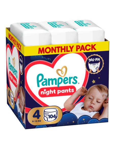Pampers Night Pants püksmähkmed suurus 4 (104 tk)