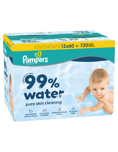 Pampers Aqua niisked beebisalvrätid 12 pakki (720 tk)