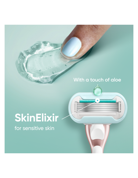 Gillette Venus Deluxe Smooth Sensitive Rosegold Raseerija + 9 Tera