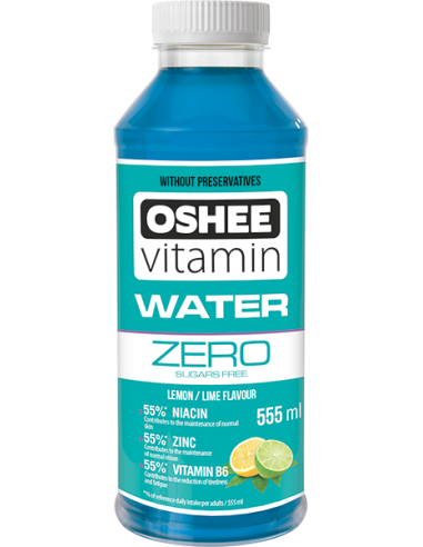 KAST 6tk! OSHEE Vitamiinivesi sidruni- ja laimimaitseline Zero 555 ml