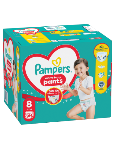 Pampers Active Baby Pants Mähkmed, Suurus 8, 64 tk