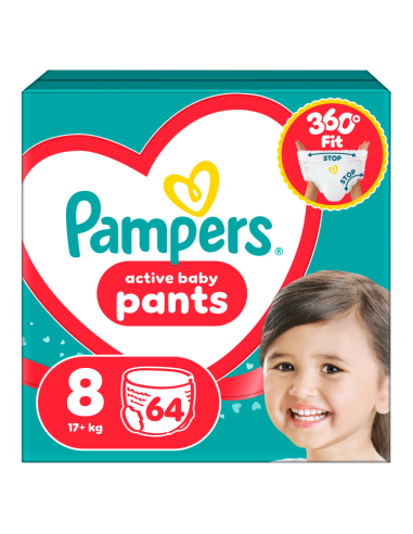 Pampers Active Baby Pants Mähkmed, Suurus 8, 64 tk