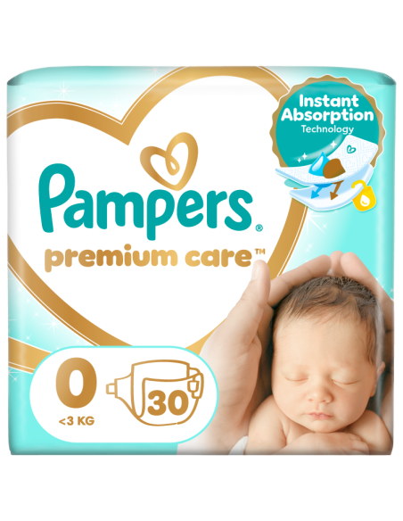 KAST 4 tk! Pampers Premium Care Mähkmed,  Suurus 0 (Mini), 3 Kg, 30 Mähet