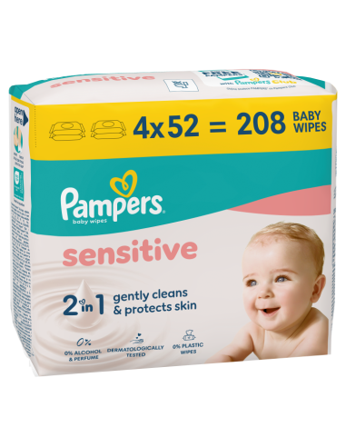 Pampers Sensitive Niisked Beebisalvrätid, 4...