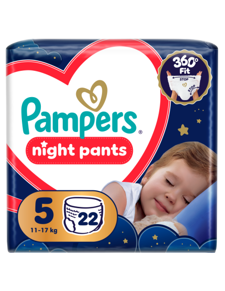 KAST 4 tk! Pampers Night Pants Püksmähkmed, Suurus 5, 22 Mähet