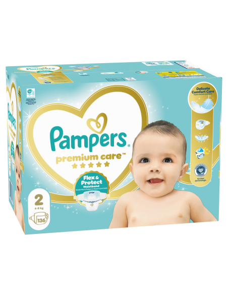 Pampers Premium Care Teipmähkmed, Suurus 2, 136 Mähet