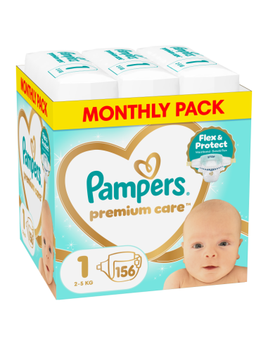 Pampers Premium Care Teipmähkmed, Suurus 1, 156...