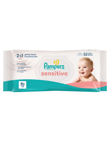 Pampers Sensitive niisked beebisalvrätid 52 tk