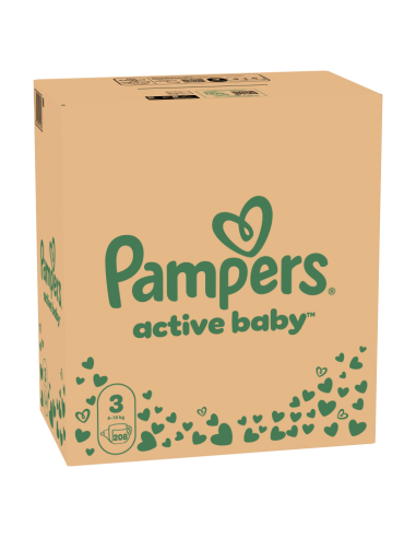 Pampers Active Baby Mähkmed, Suurus 3, 208 Mähet