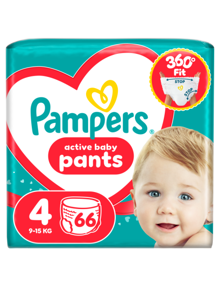 KAST 2 tk! Pampers Active Baby Pants püksmähkmed suurus 4 (66 tk)