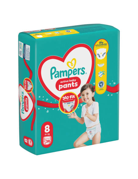 KAST 2 tk! Pampers Active Baby Pants püksmähkmed suurus 8 (38 tk)