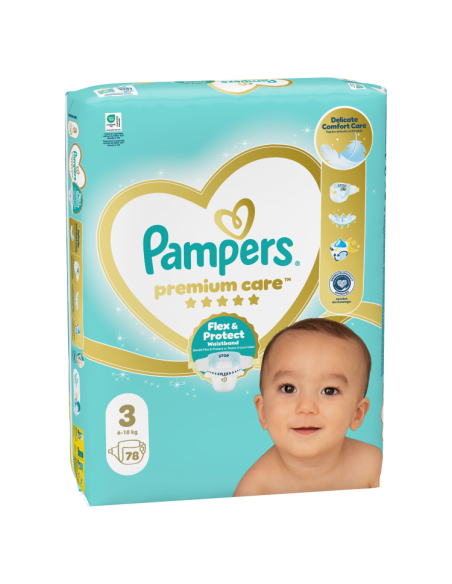 KAST 3 tk! Pampers Premium Care teipmähkmed suurus 3 (3x78 tk)