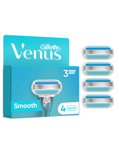 Gillette Venus Smooth Raseerija Varuterad, 4 tk