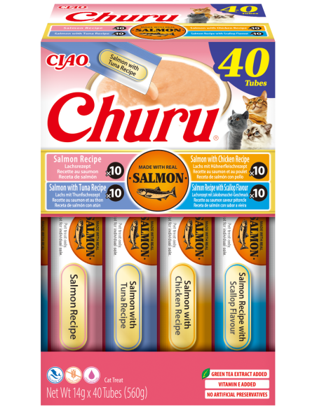 Inaba Ciao Churu lõhe maius kassidele 40x14g (560g)