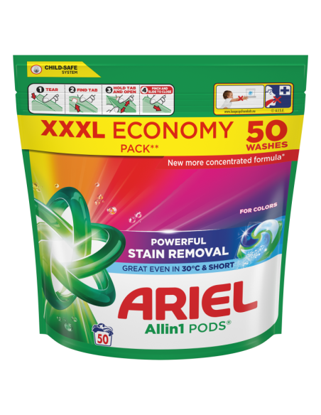 KAST 3 tk! Ariel All-in-1 PODS Color pesukapslid 50 tk