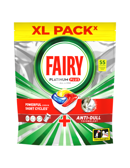 KAST 4 tk! Fairy Platinum Plus All in One nõudepesumasina tabletid Lemon (55 tk)