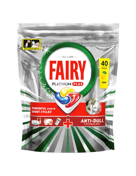 KAST 4 tk! Fairy Platinum Plus All in One nõudepesumasina tabletid Lemon 40 tk