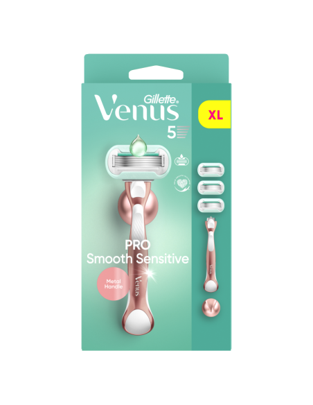 KAST 6 tk! Gillette Venus Pro Smooth Sensitive Raseerija, 3 Vahetustera