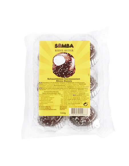 KAST 24 tk! Samba maiusepall šokolaadis kookosega 100g