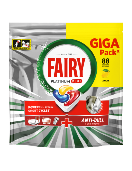 Fairy Platinum Plus All in One nõudepesumasina tabletid Lemon 88 tk