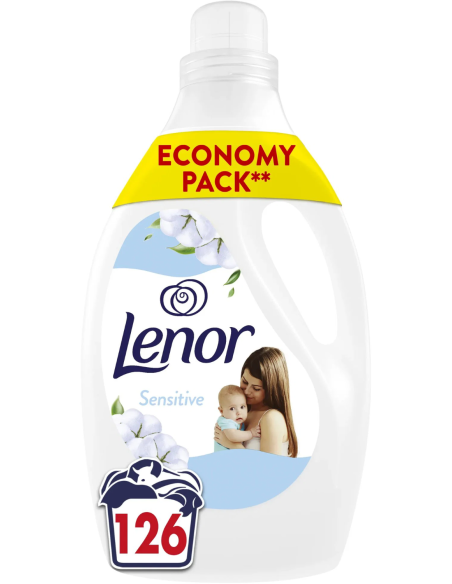 KAST 4 tk! LENOR pesuloputusvahend Sensitive Cotton Fresh 2.65 L